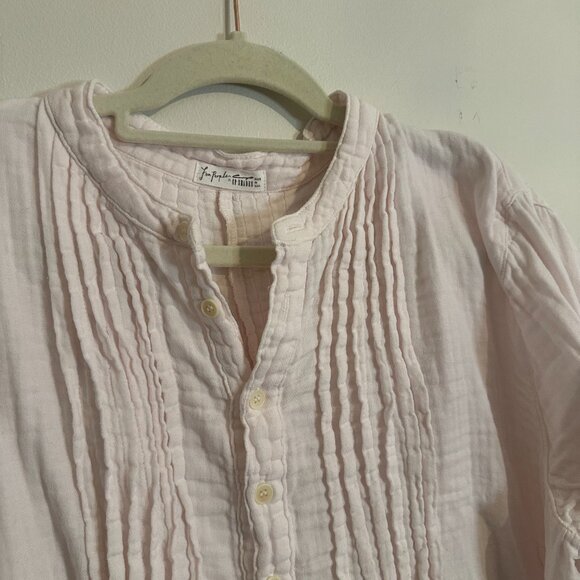 CP Shades X Free People Yoko Tunic Dress Pintuck Lagenlook Boho Pink - Large - Picture 5 of 7